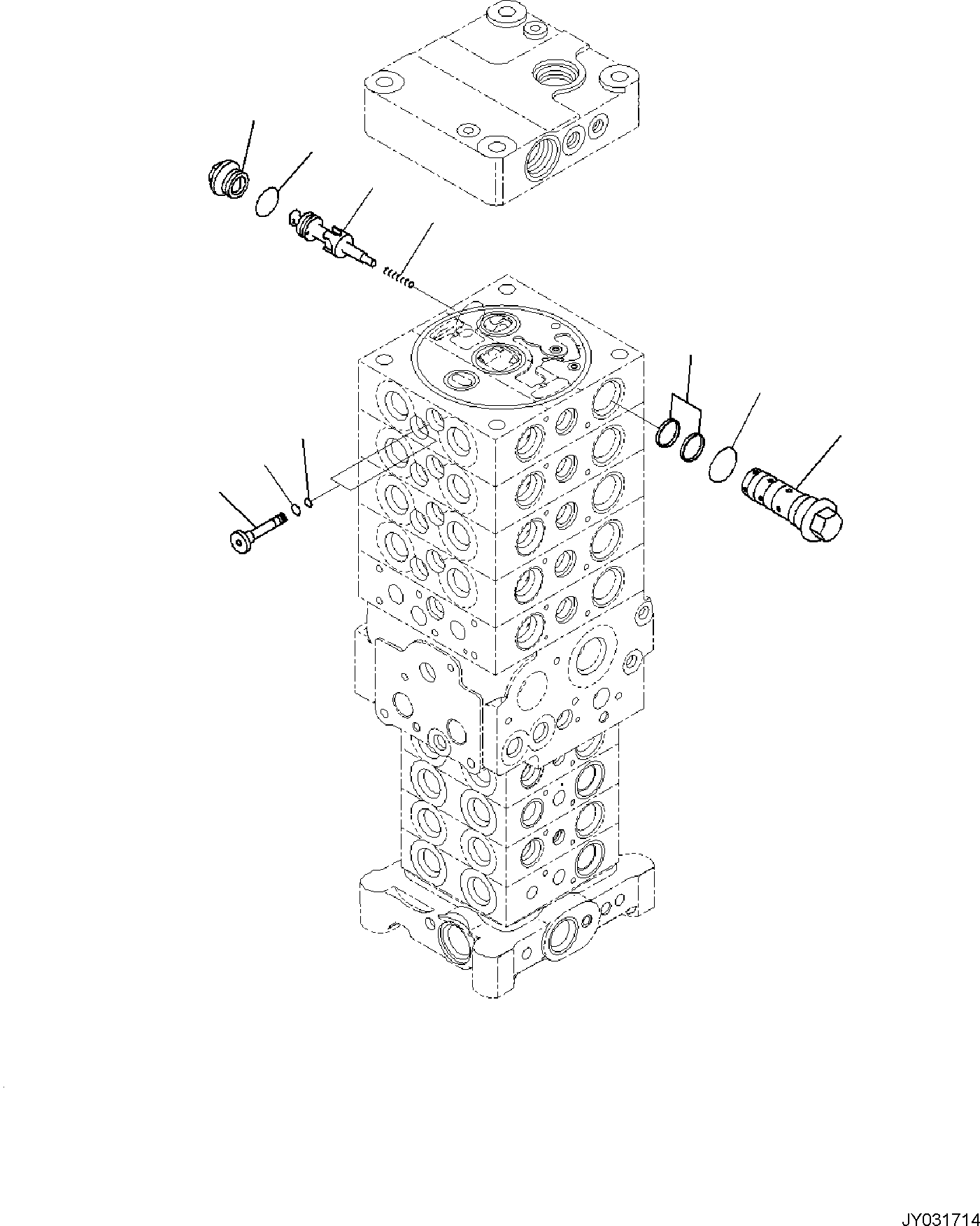 Excavators Komatsu / PC138US-11E0 S/N F60001 AND UP(pc1381e0) / CONTROL VALVE, 9-VALVE (28/29)(H0120-002028 : H0120-002028)