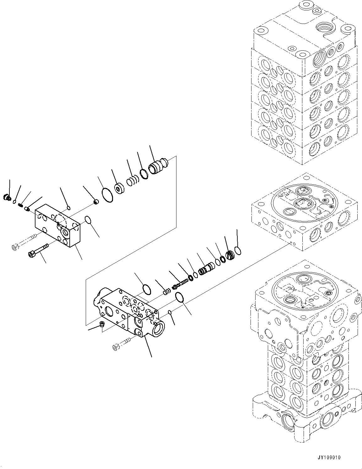 Excavators Komatsu / PC138US-11E0 S/N F60001 AND UP(pc1381e0) / CONTROL VALVE, 10 VALVE (18/34)(H0120-006018 : H0120-006018)