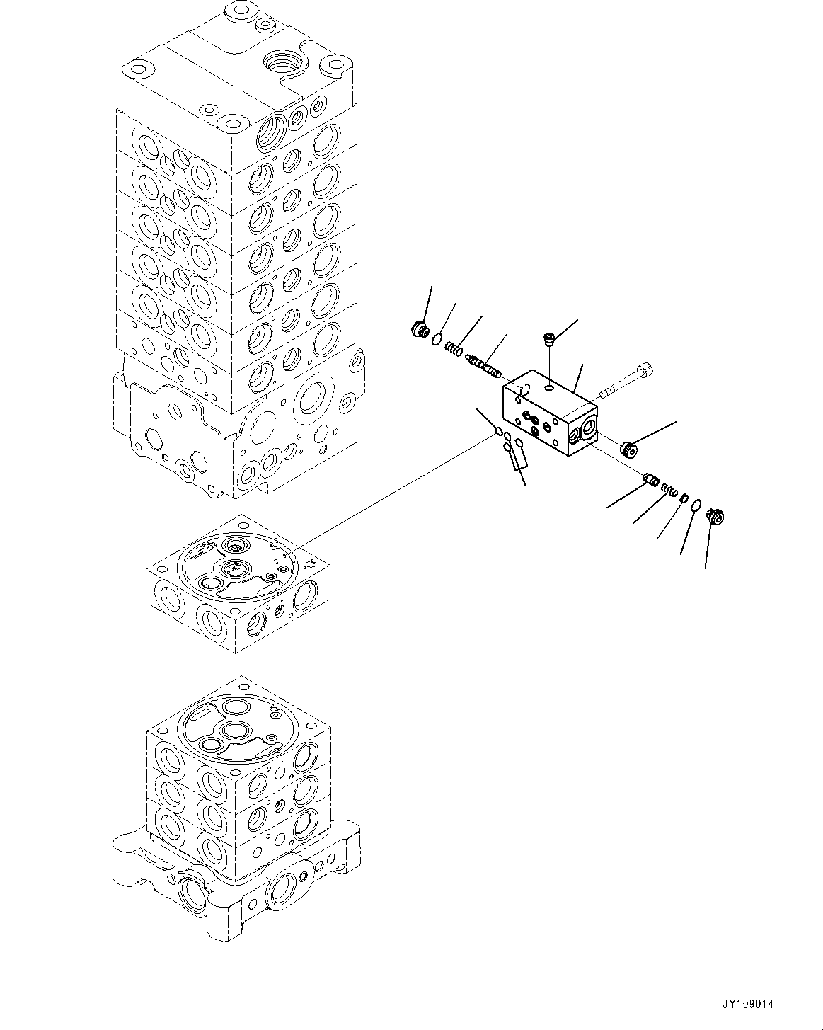 Excavators Komatsu / PC138US-11E0 S/N F60001 AND UP(pc1381e0) / CONTROL VALVE, 10 VALVE (20/34)(H0120-006020 : H0120-006020)