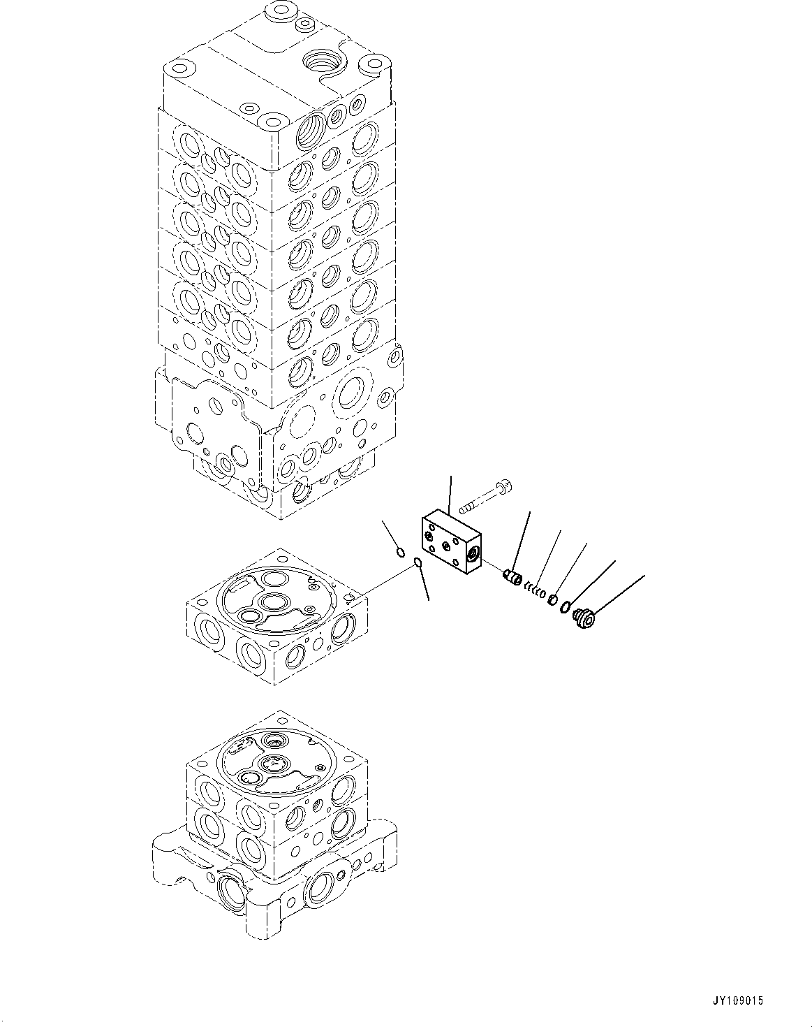 Excavators Komatsu / PC138US-11E0 S/N F60001 AND UP(pc1381e0) / CONTROL VALVE, 10 VALVE (21/34)(H0120-006021 : H0120-006021)