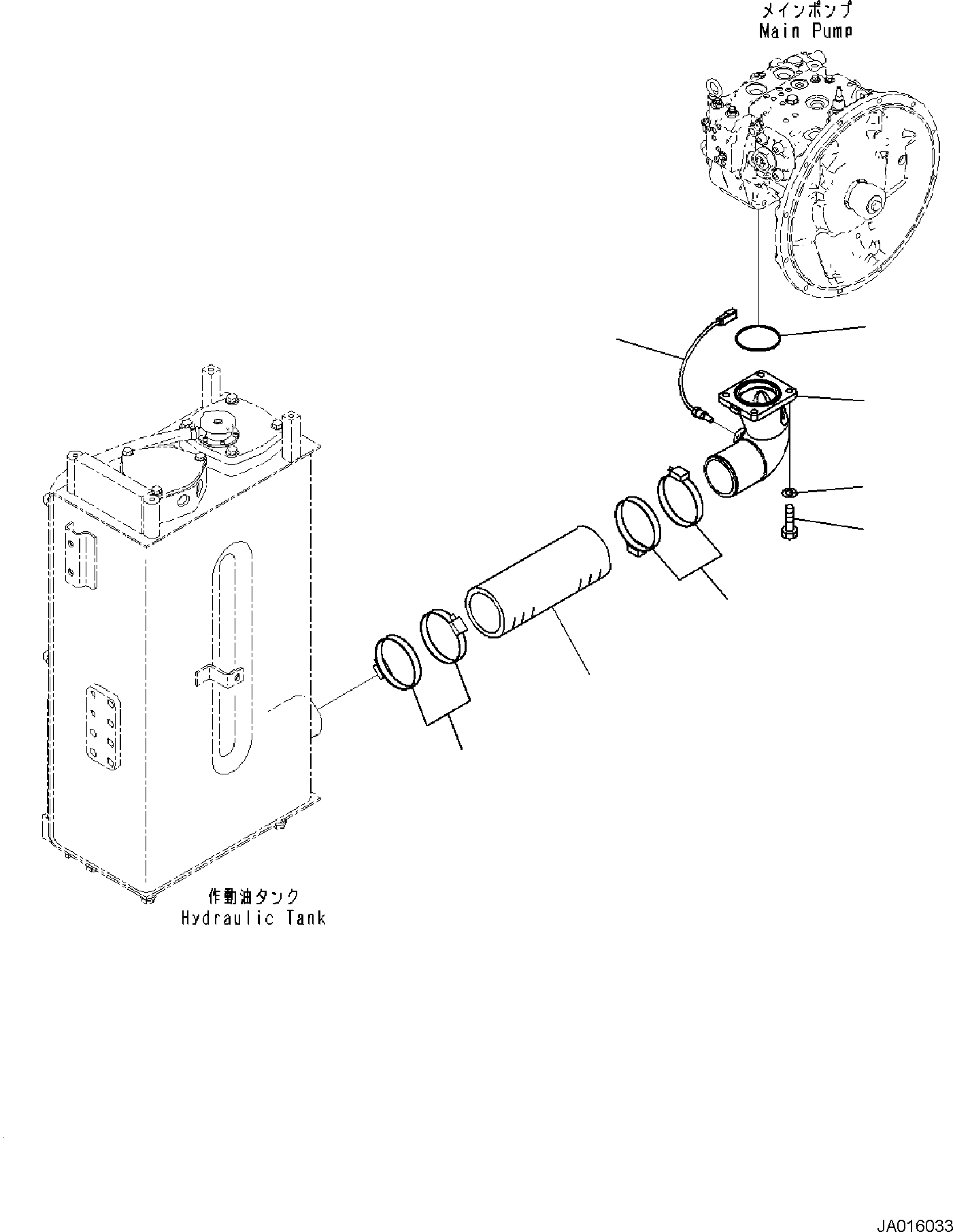 Excavators Komatsu / PC138US-11E0 S/N F60001 AND UP(pc1381e0) / SUCTION PIPING(H0311-001001 : H0311-001001)