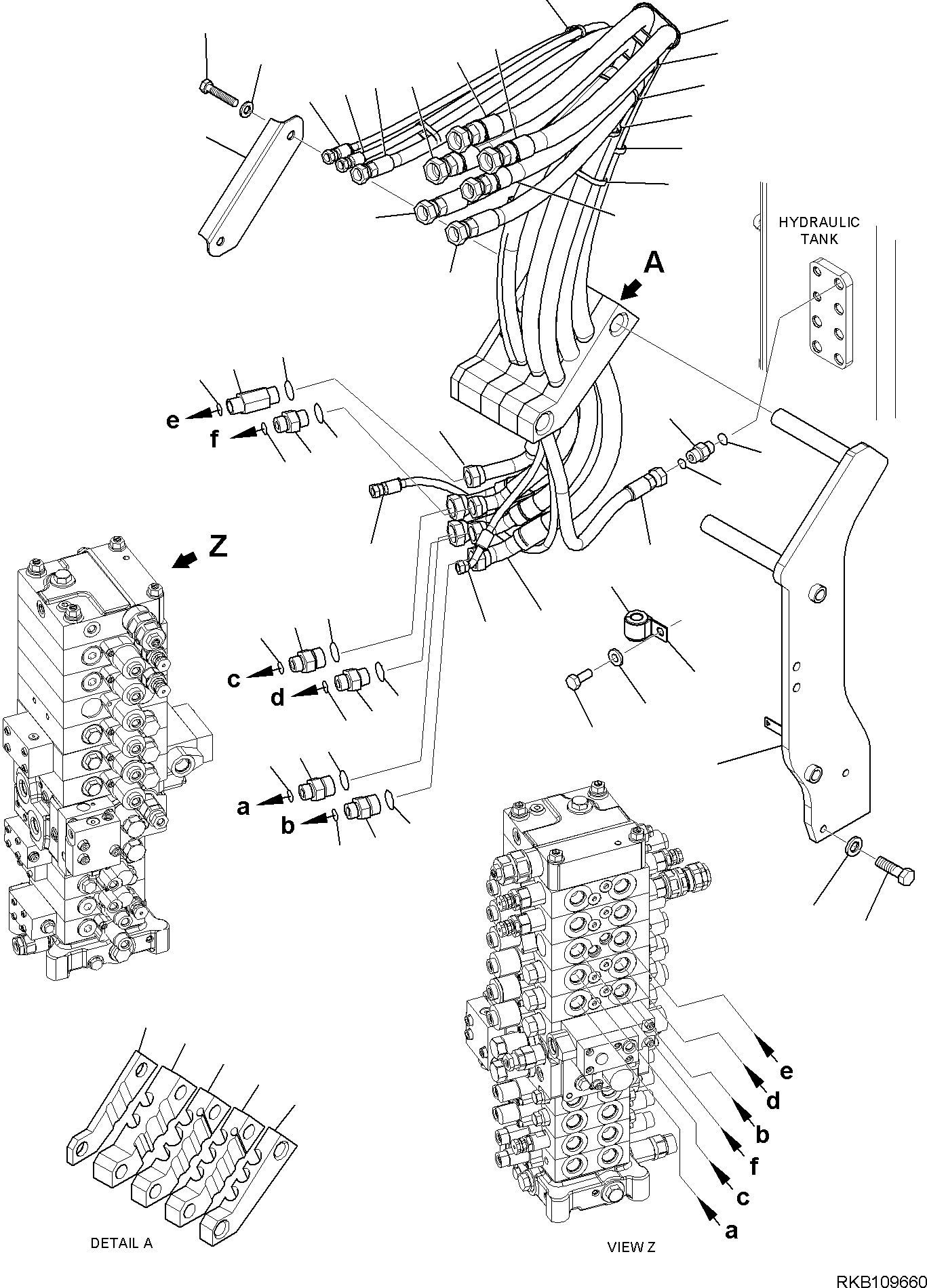 Excavators Komatsu / PC138US-11E0 S/N F60001 AND UP(pc1381e0) / ARM AND BUCKET PIPING(H1220-007001 : H1220-007001)