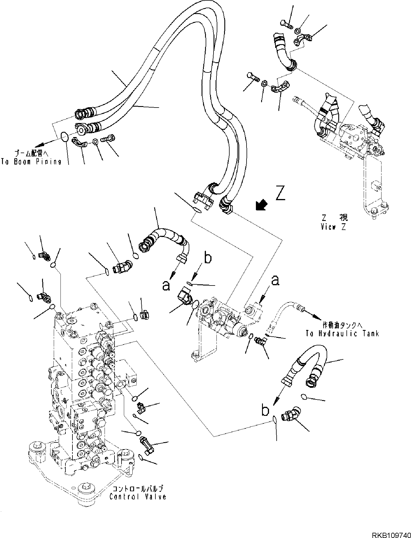 Excavators Komatsu / PC138US-11E0 S/N F60001 AND UP(pc1381e0) / ATTACHMENT PIPING, PIPING(H1270-003001 : H1270-003001)
