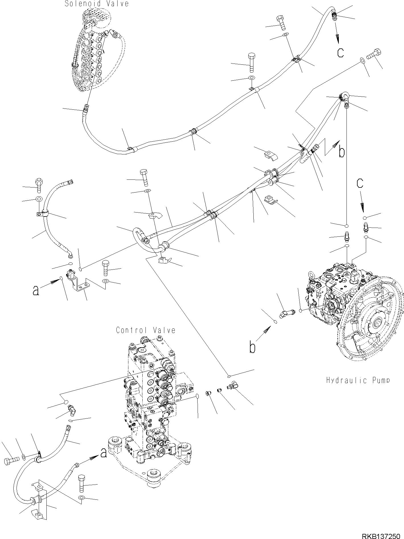 Excavators Komatsu / PC138US-11E0 S/N F60001 AND UP(pc1381e0) / LS PIPING(H1810-001001 : H1810-001001)
