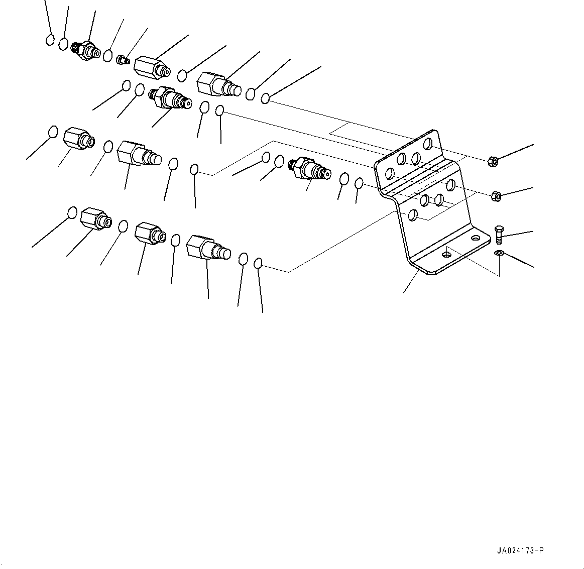 Excavators Komatsu / PC138US-11E0 S/N F60001 AND UP(pc1381e0) / SHUTTLE VALVE PIPING, VALVE(H1833-001001 : H1833-001001)