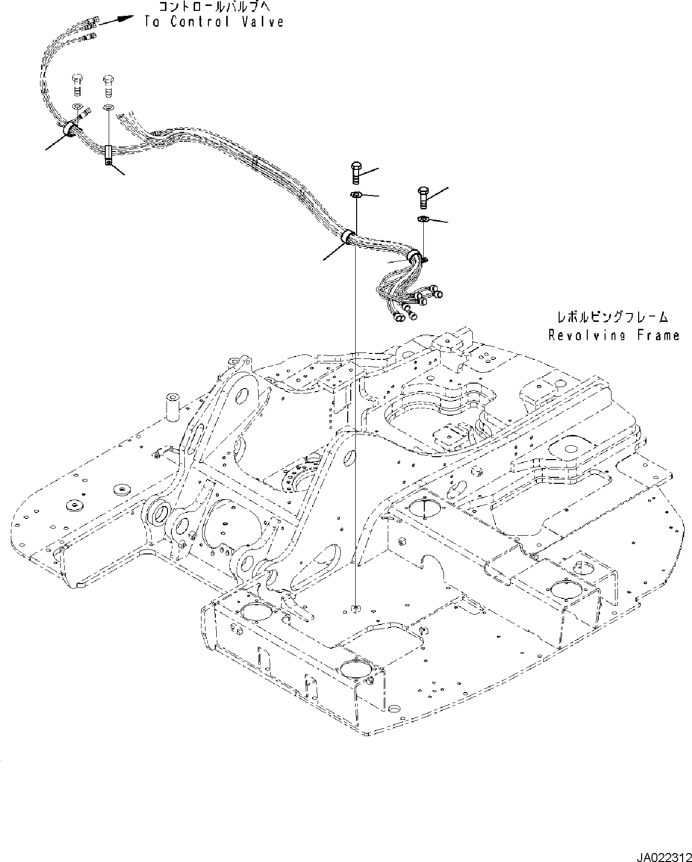 Excavators Komatsu / PC138US-11E0 S/N F60001 AND UP(pc1381e0) / SHUTTLE VALVE PIPING, HOSE CLAMP(H1833-001004 : H1833-001004)