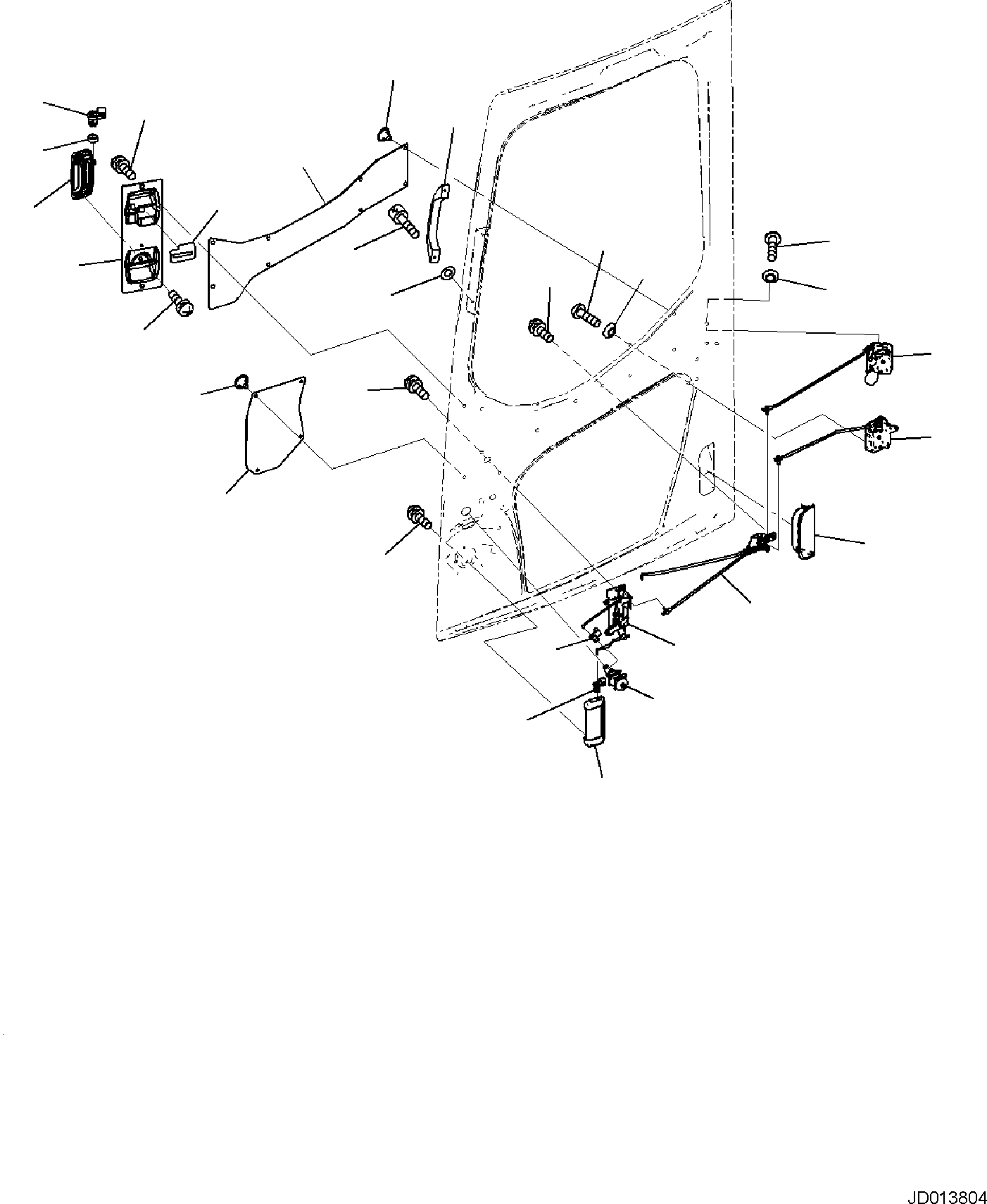 Excavators Komatsu / PC138US-11E0 S/N F60001 AND UP(pc1381e0) / CAB AND FLOOR FRAME, DOOR LOCK(K1110-001006 : K1110-001006)