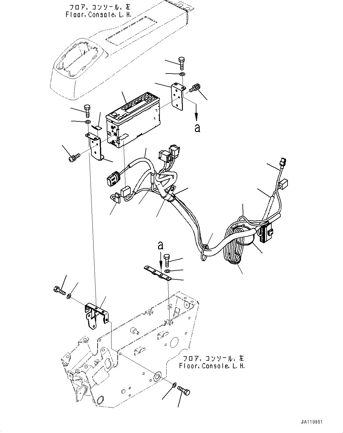 Excavators Komatsu / PC138US-11E0 S/N F60001 AND UP(pc1381e0) / CAB AND FLOOR FRAME, RADIO(K1110-002037 : K1110-002037)
