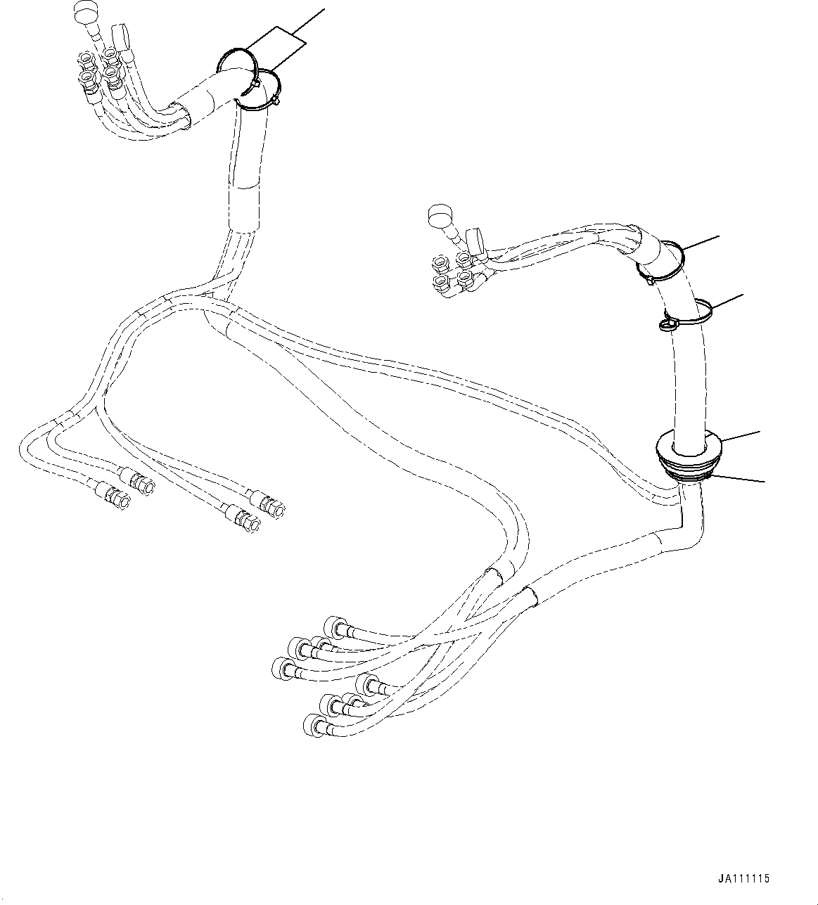 Excavators Komatsu / PC138US-11E0 S/N F60001 AND UP(pc1381e0) / CAB AND FLOOR FRAME, FLOOR, PPC PIPING CLAMP(K1110-002051 : K1110-002051)