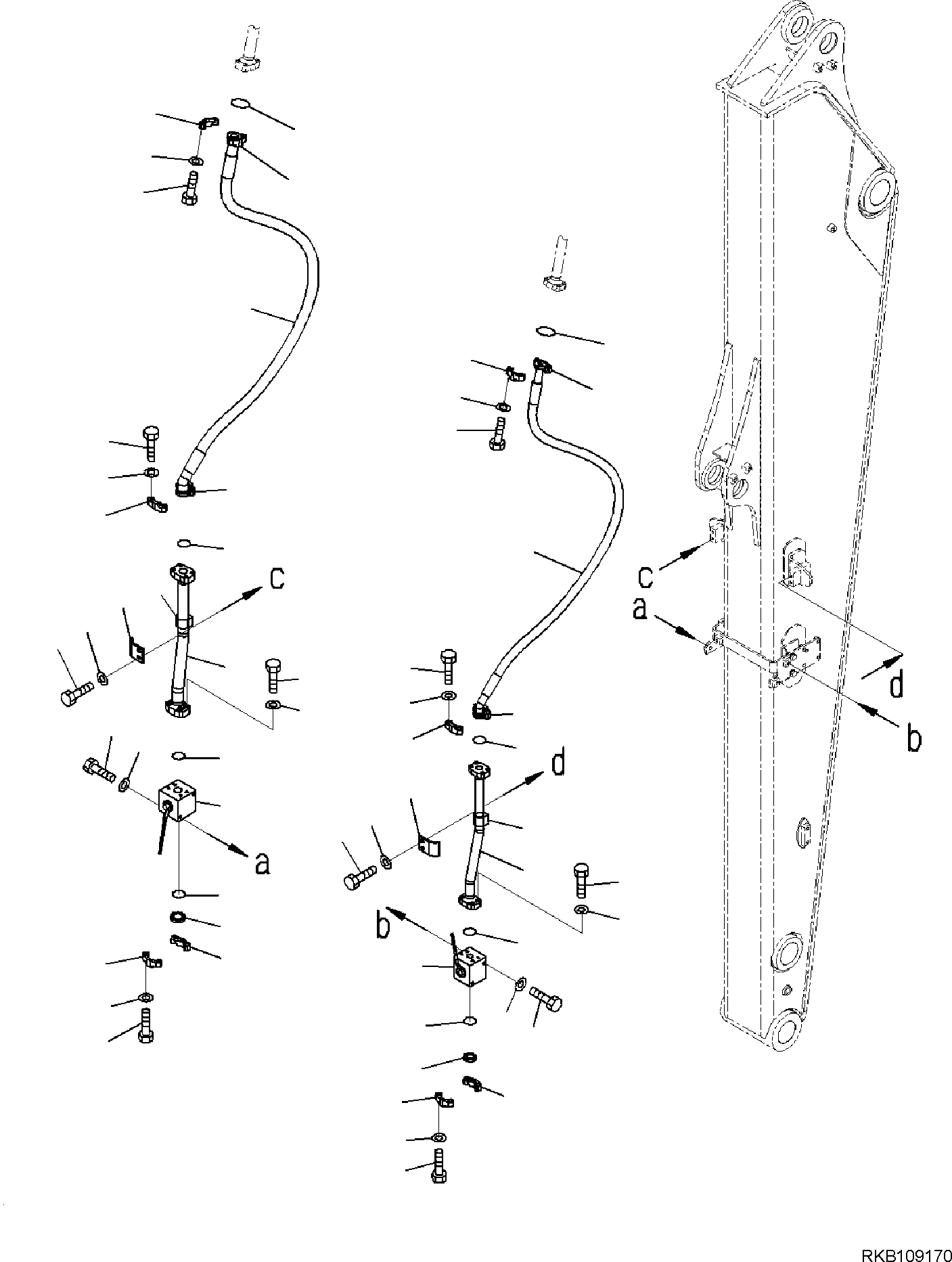 Excavators Komatsu / PC138US-11E0 S/N F60001 AND UP(pc1381e0) / ARM, ADDITIONAL PIPING(T1210-006002 : T1210-006002)