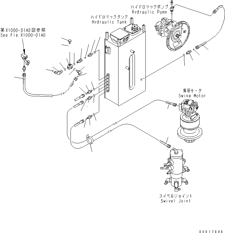 Excavators Komatsu / PC138US-2E S/N 4501-UP (For EU)(pc138u0c) / DRAIN LINE (WITH FALL DOWN PREVENTION VALVE)(150140 : H0340-01A1)