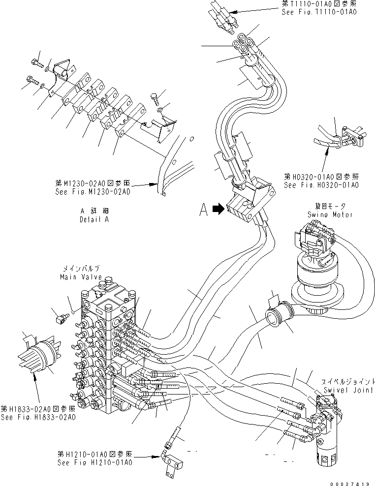 Excavators Komatsu / PC138US-2E S/N 4501-UP (For EU)(pc138u0c) / ARM AND BUCKET LINE (3/3) (FOR BLADE AND 1-ATTACHMENT)(150220 : H1220-03A3)