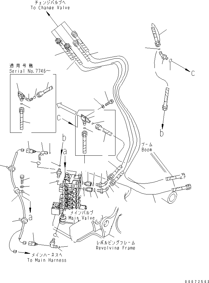 Excavators Komatsu / PC138US-2E S/N 4501-UP (For EU)(pc138u0c) / 1-ATTACHMENT LINE(150280 : H1270-01A0)