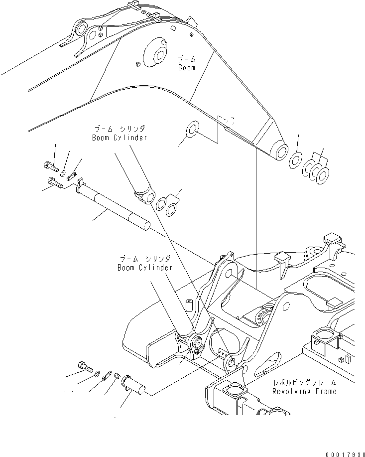 Excavators Komatsu / PC138US-2E S/N 4501-UP (For EU)(pc138u0c) / BOOM FOOT PIN(180030 : J1310-01A0)