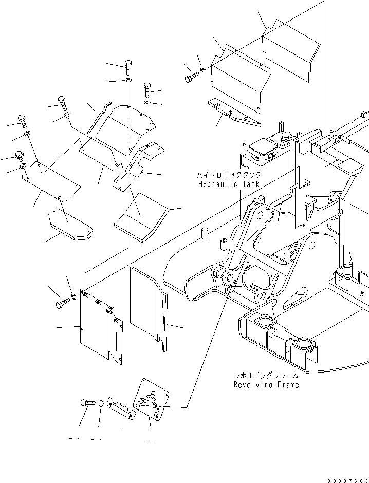 Excavators Komatsu / PC138US-2E S/N 4501-UP (For EU)(pc138u0c) / PARTITION COVER (FOR EU NEW NOISE REDUCTION ARRANGEMENT 2)(#6008-)(240130 : M1150-01A6)
