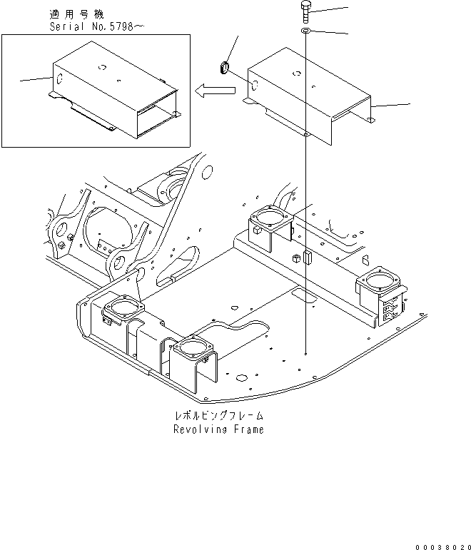 Excavators Komatsu / PC138US-2E S/N 4501-UP (For EU)(pc138u0c) / CASE RIGHT SIDE(240160 : M1220-01A0)