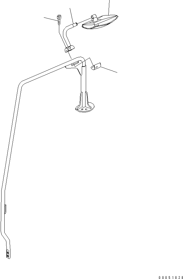 Excavators Komatsu / PC138US-2E S/N 4501-UP (For EU)(pc138u0c) / REAR VIEW MIRROR ? R.H.(EU AND ISO)(#6896-)(240250 : M1420-01A1)