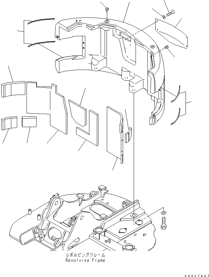 Excavators Komatsu / PC138US-2E S/N 4501-UP (For EU)(pc138u0c) / COUNTER WEIGHT (FOR EU NEW NOISE REDUCTION ARRANGEMENT 2)(#6008-)(240280 : M1510-01A6)