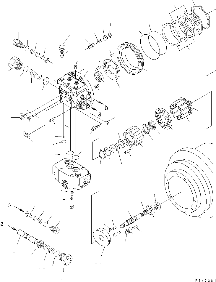 Excavators Komatsu / PC138US-2E S/N 4501-UP (For EU)(pc138u0c) / TRAVEL M0TOR (MOTOR ASS