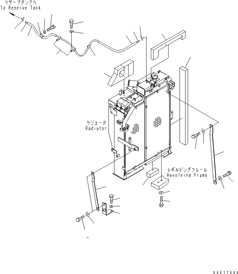 Komatsu parts book diagram for PC138US-2-A S/N 4501-UP: COOLING (SUB TANK)