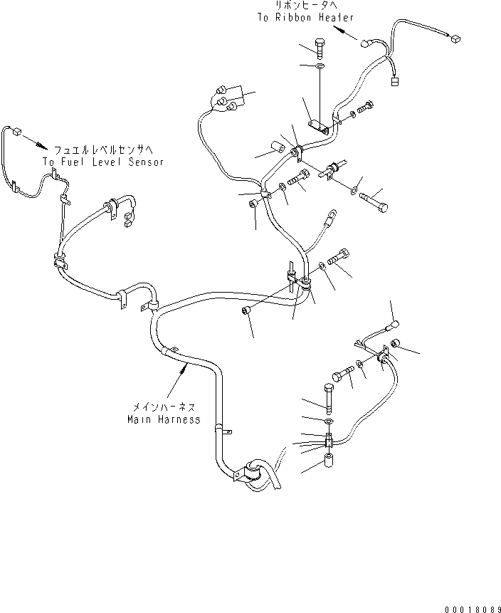 Excavators Komatsu / PC138US-2-A S/N 4501-UP(pc138u0r) / VEHICLE ELECTRICAL (MAIN HARNESS 2/3)(120050 : E0200-03A0)