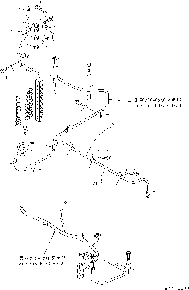 Excavators Komatsu / PC138US-2-A S/N 4501-UP(pc138u0r) / VEHICLE ELECTRICAL (FLOOR HARNESS CLAMP)(120080 : E0200-06A0)