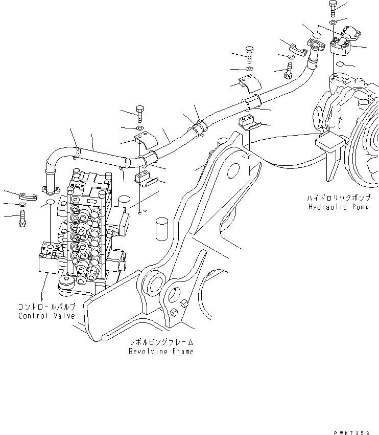 Komatsu parts book diagram for PC138US-2-A S/N 4501-UP: DELIVERY LINE