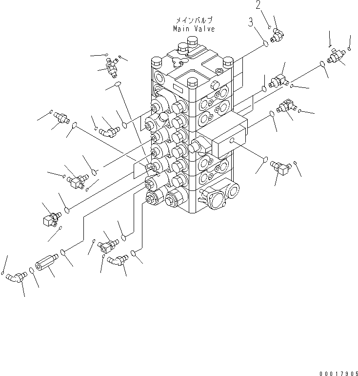 Komatsu parts book diagram for PC138US-2-A S/N 4501-UP: ARM AND BUCKET LINE (2/3) (MULTI PATTERN)
