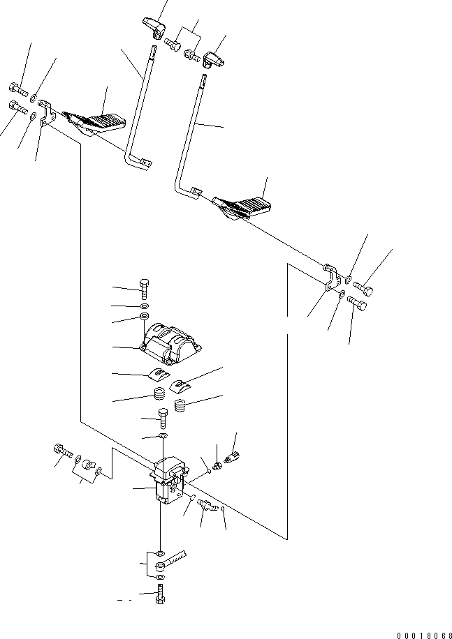 Komatsu parts book diagram for PC138US-2-A S/N 4501-UP: FLOOR FRAME (TRAVEL CONTROL)