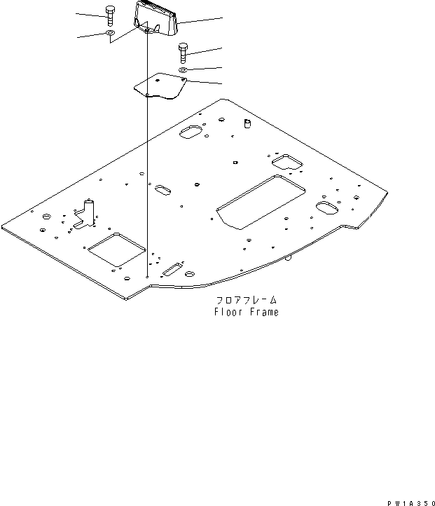 Komatsu parts book diagram for PC138US-2-A S/N 4501-UP: FLOOR FRAME (FOOT REST) (L.H.)