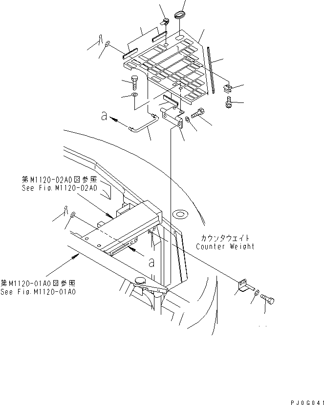 Komatsu parts book diagram for PC138US-2-A S/N 4501-UP: HOOD (COVER)