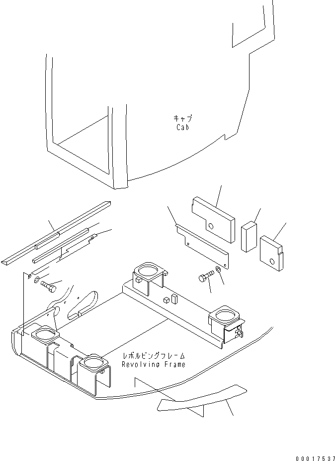 Komatsu parts book diagram for PC138US-2-A S/N 4501-UP: SIDE COVER L.H. (FLOOR COVER AND REVO COVER)