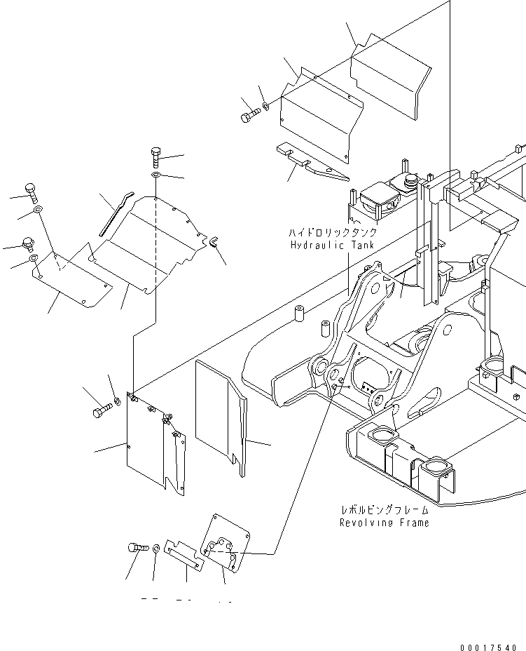 Komatsu parts book diagram for PC138US-2-A S/N 4501-UP: PARTITION COVER