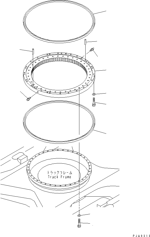 Komatsu parts book diagram for PC138US-2-A S/N 4501-UP: SWING CIRCLE