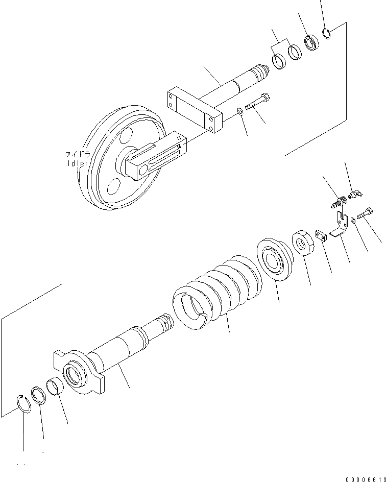 Komatsu parts book diagram for PC138US-2-A S/N 4501-UP: IDLER CUSHION