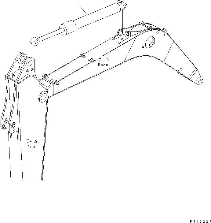 Komatsu parts book diagram for PC138US-2-A S/N 4501-UP: ARM CYLINDER