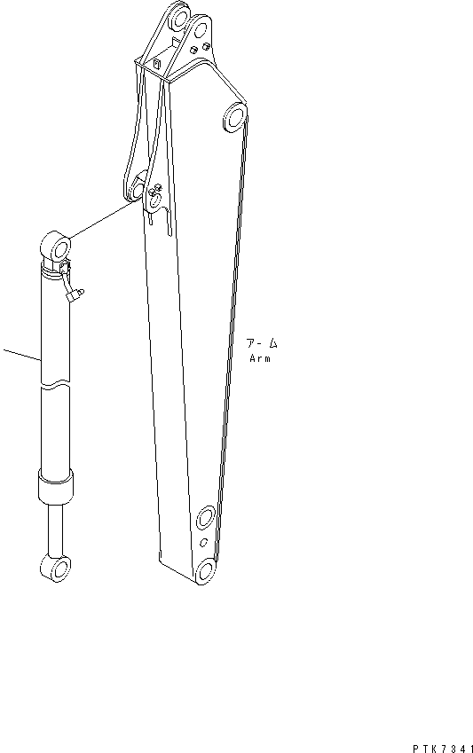 Komatsu parts book diagram for PC138US-2-A S/N 4501-UP: BUCKET CYLINDER