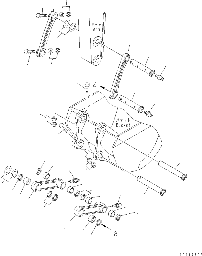 Komatsu parts book diagram for PC138US-2-A S/N 4501-UP: BUCKET LINK