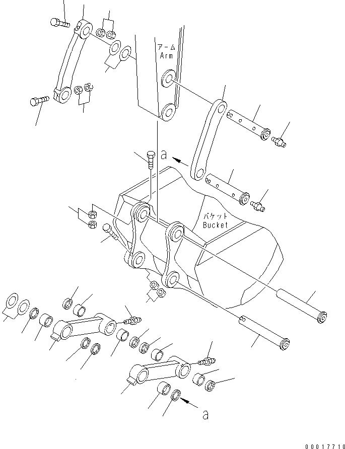 Komatsu parts book diagram for PC138US-2-A S/N 4501-UP: BUCKET LINK (REINFORCED TYPE)