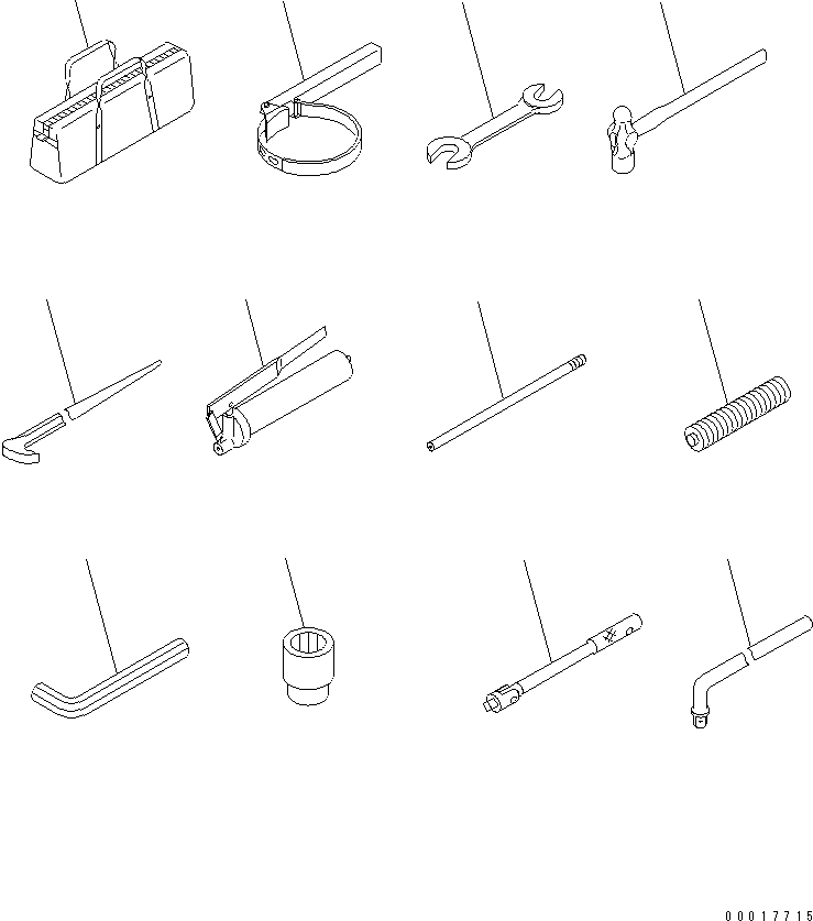 Komatsu parts book diagram for PC138US-2-A S/N 4501-UP: TOOL
