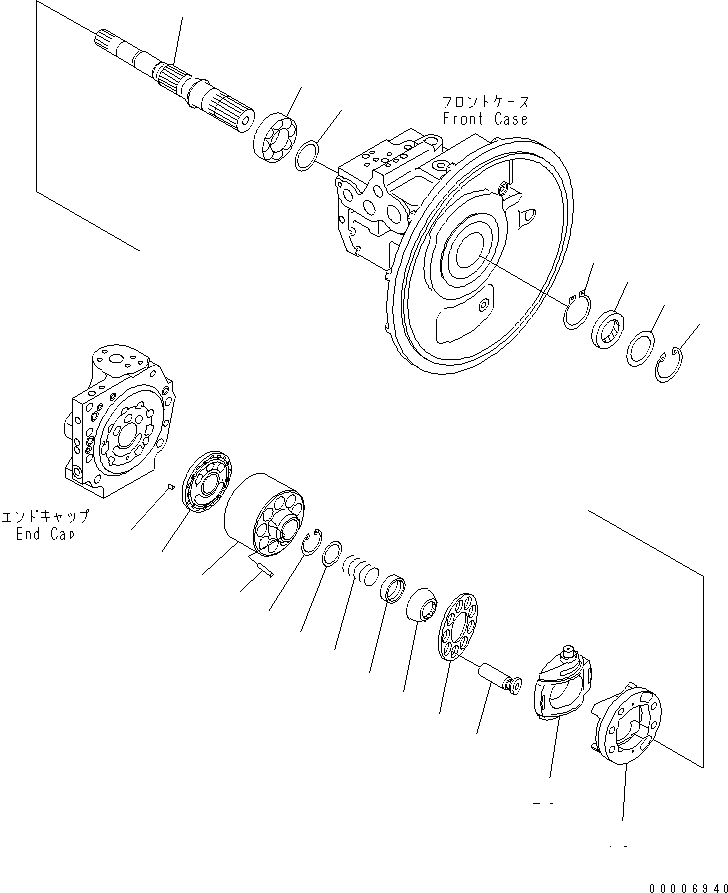 Komatsu parts book diagram for PC138US-2-A S/N 4501-UP: MAIN PUMP (3/8)