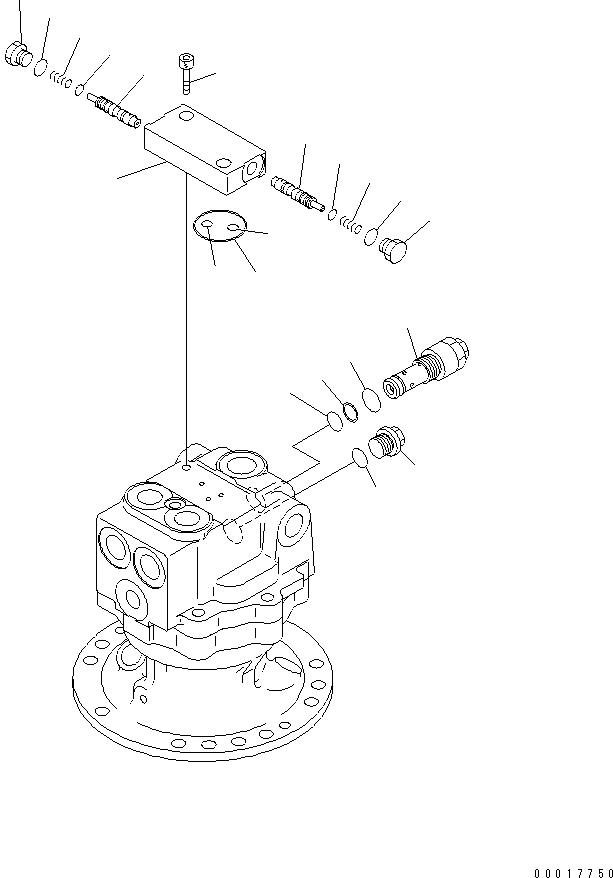Komatsu parts book diagram for PC138US-2-A S/N 4501-UP: SWING MOTOR (2/2)