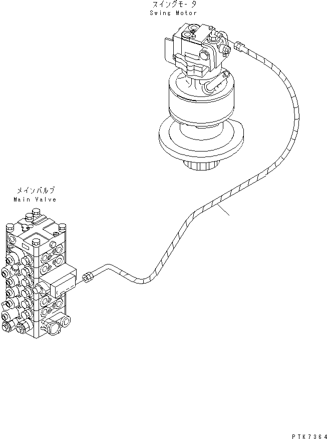 Excavators Komatsu / PC138US-2 S/N 4501-UP (Overseas Version)(pc138u1c) / SWING LINE(150400 : H1340-01A0)