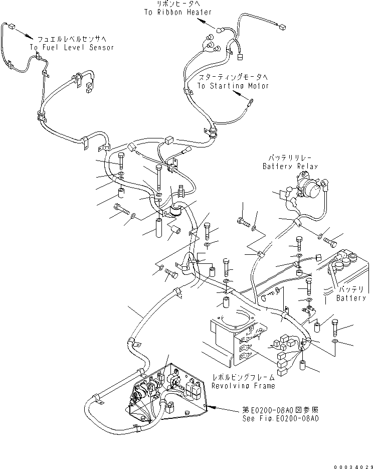 Excavators Komatsu / PC138USLC-2 S/N 1501-UP (SAA4D95LE-3 (TIER 2) Eng. Installed)(pc138u2c) / VEHICLE ELECTRICAL (MAIN HARNESS 1/3) (FOR 60A ALTERNATOR)(#1501-1804)(120050 : E0200-02A1)