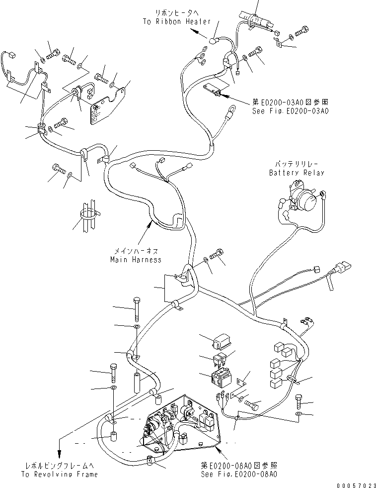 Excavators Komatsu / PC138USLC-2 S/N 1501-UP (SAA4D95LE-3 (TIER 2) Eng. Installed)(pc138u2c) / VEHICLE ELECTRICAL (MAIN HARNESS 3/3)(#1805-)(120100 : E0200-04A0A)