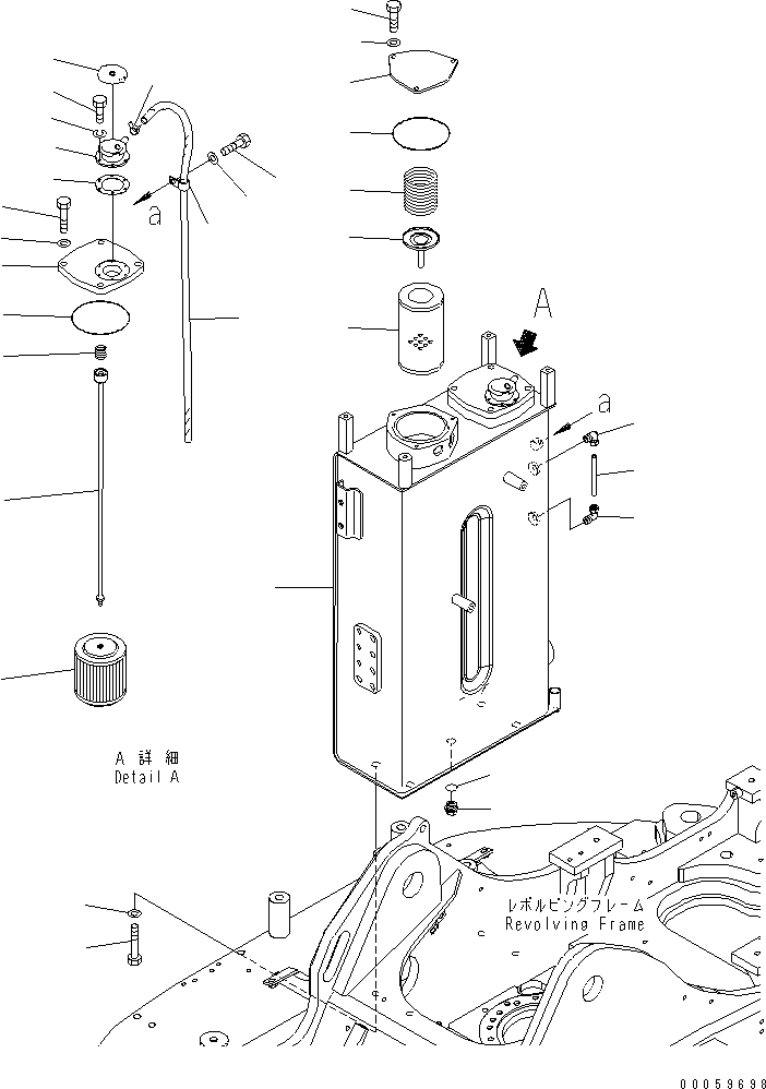 Excavators Komatsu / PC138USLC-8 S/N 20001-24509 (For North America)(pc138u4c) / HYDRAULIC TANK(#20001-)(150010 : H0110-01A0)