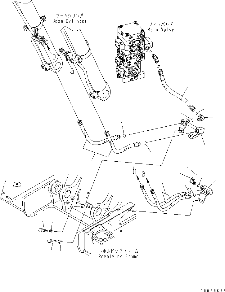 Excavators Komatsu / PC138USLC-8 S/N 20001-24509 (For North America)(pc138u4c) / BOOM LINE(#20001-)(150120 : H1210-01A0)