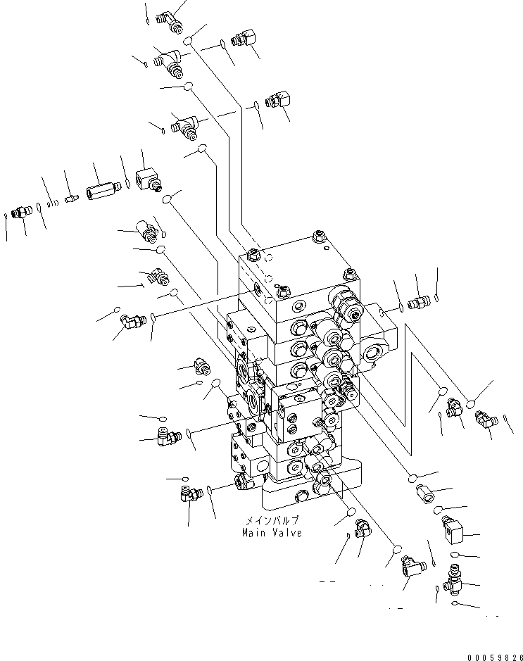 Excavators Komatsu / PC138USLC-8 S/N 20001-24509 (For North America)(pc138u4c) / ARM AND BUCKET LINE (2/3) (2 WAY VALVE)(#20001-)(150180 : H1220-02A5)