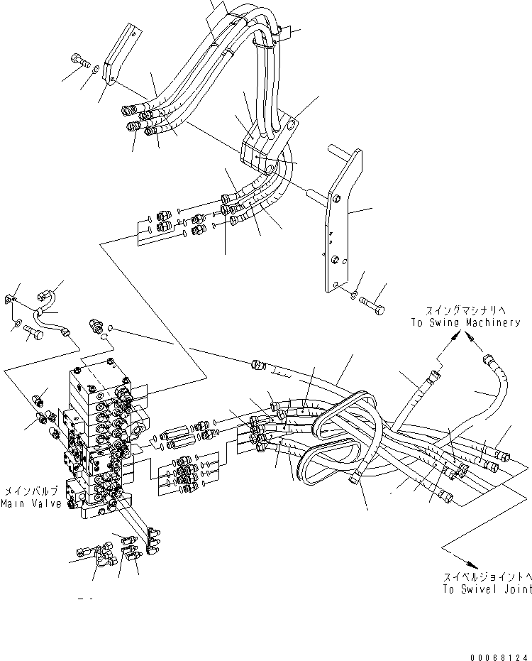 Excavators Komatsu / PC138USLC-8 S/N 20001-24509 (For North America)(pc138u4c) / ARM AND BUCKET LINE (3/3) (FOR BLADE)(#20001-)(150220 : H1220-03B0)