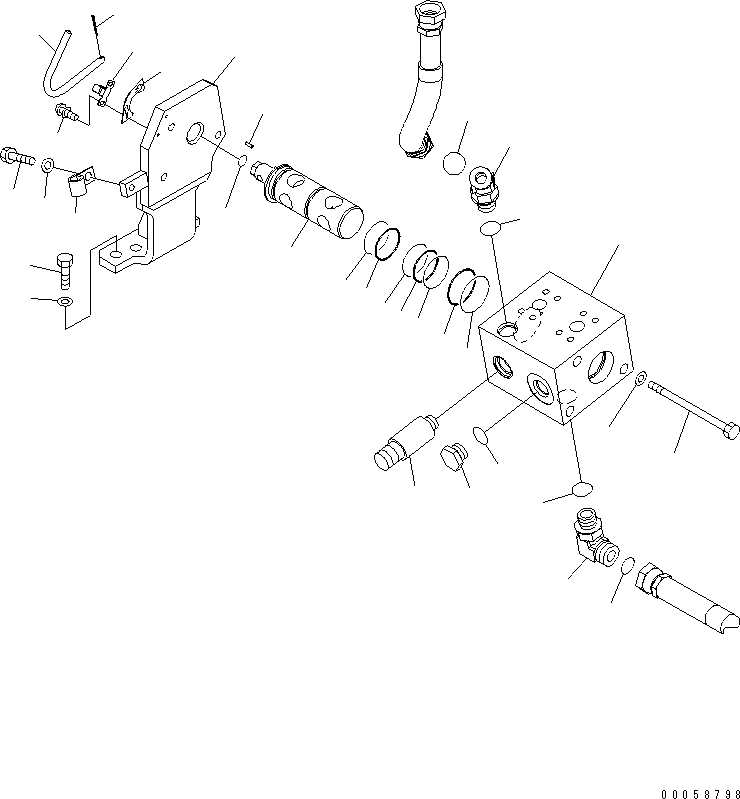 Excavators Komatsu / PC138USLC-8 S/N 20001-24509 (For North America)(pc138u4c) / ATTACHMENT LINE (VALVE)(#20001-)(150240 : H1270-02A0)